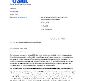 OSOL – Brief aan Stadsbestuur
