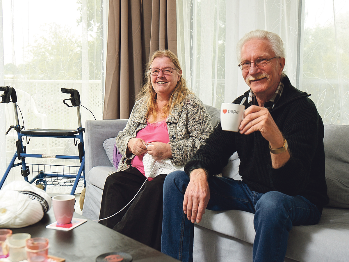 Een foto van huurders van een pand van Centrada dat bezoek krijgt van tijdne sde Centrada doe dag